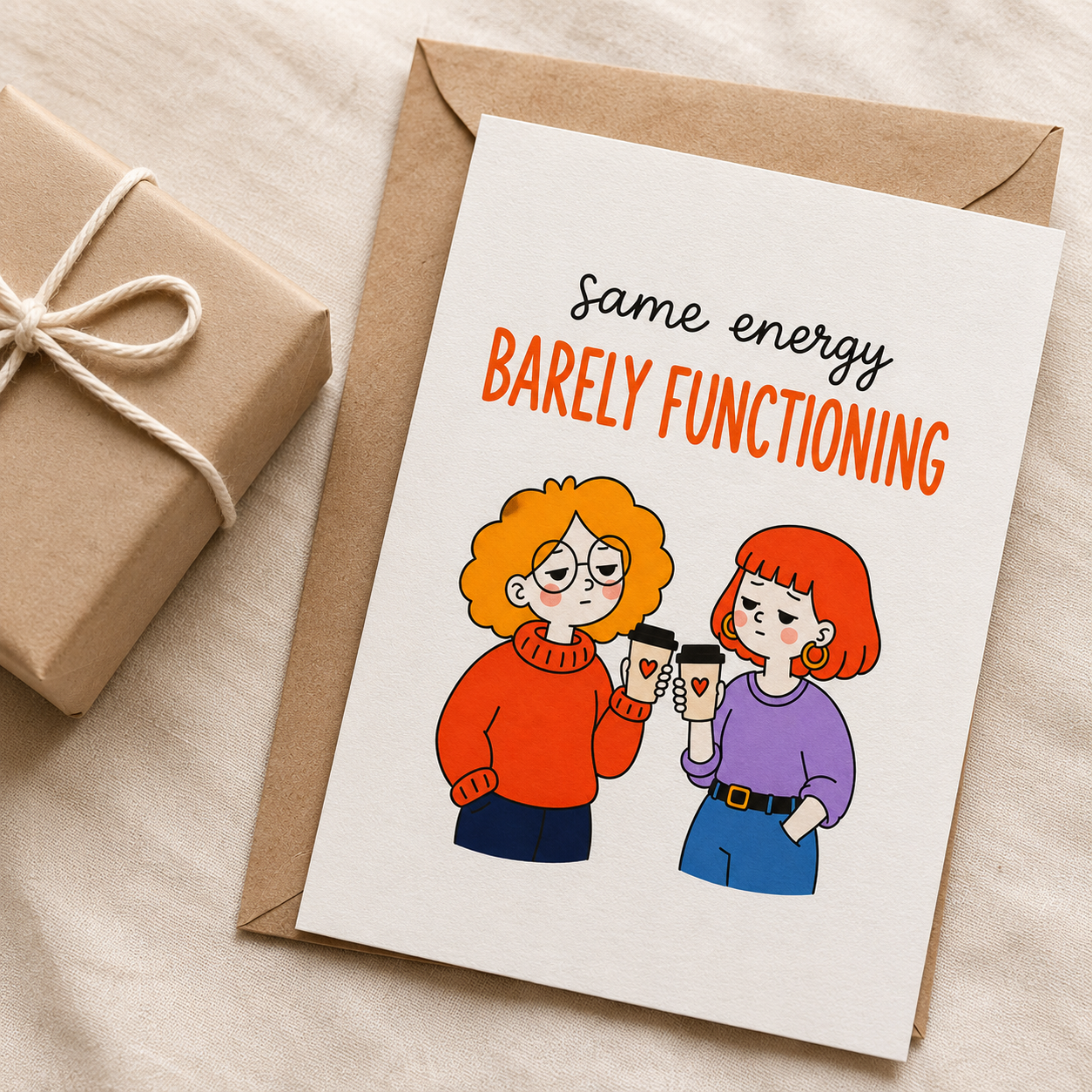 Barely Functioning Friendship Card