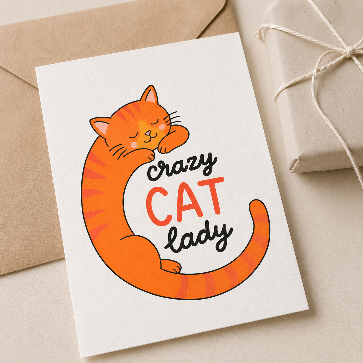 Crazy Cat Lady Greeting Card
