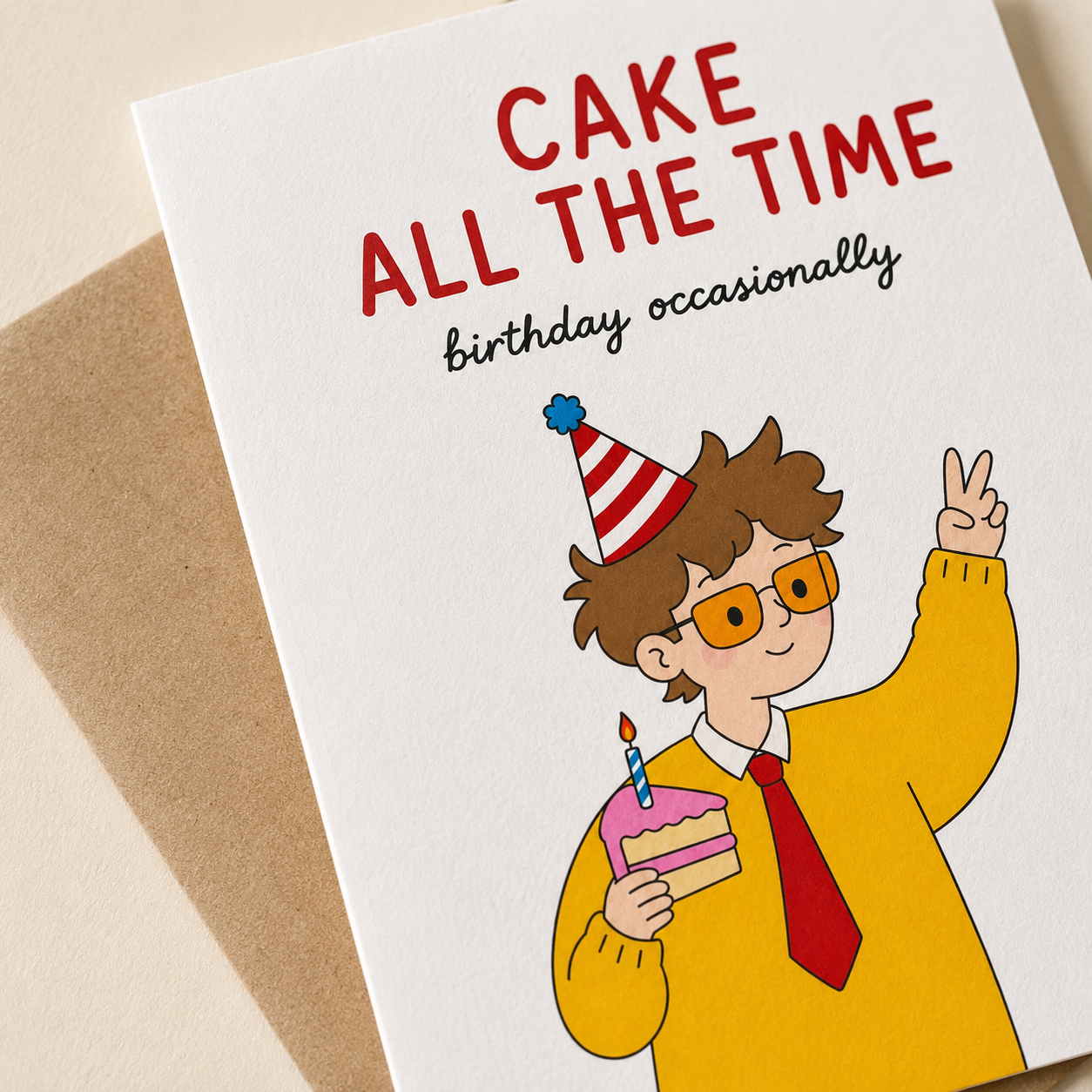 Cake All The Time Harry Styles Inspired Birthday Card