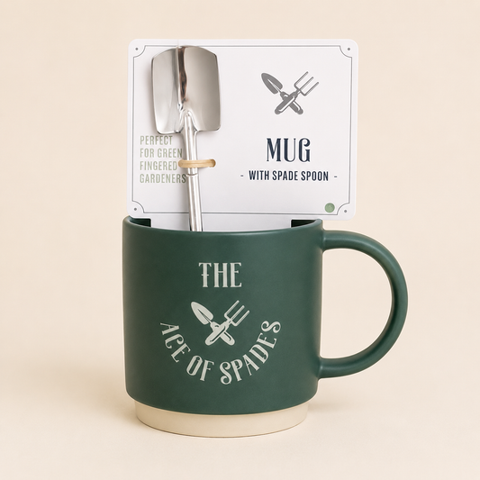 Ace of Spades Gardener Mug & Spade Spoon