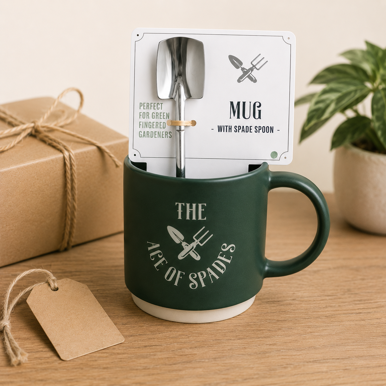 Ace of Spades Gardener Mug & Spade Spoon
