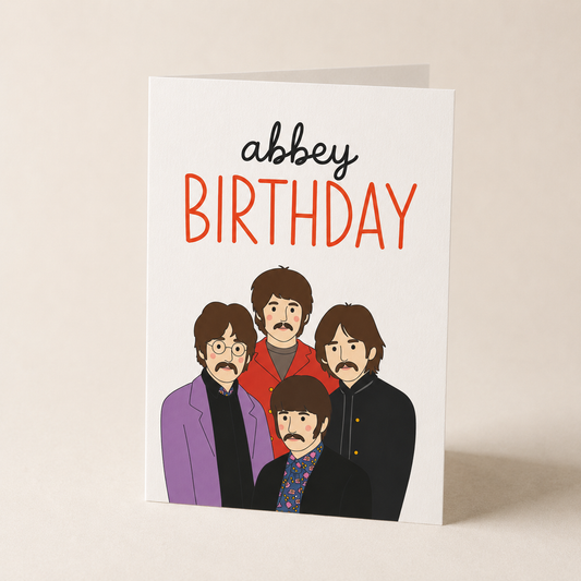 Abbey Birthday Beatles Inspired Greeting Card