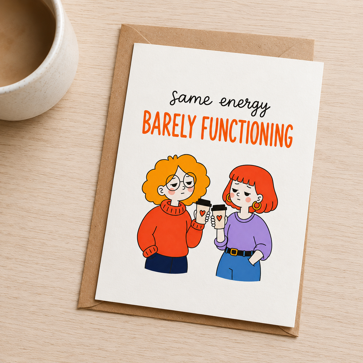Barely Functioning Friendship Card