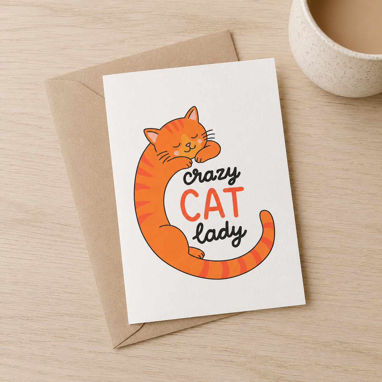 Crazy Cat Lady Greeting Card