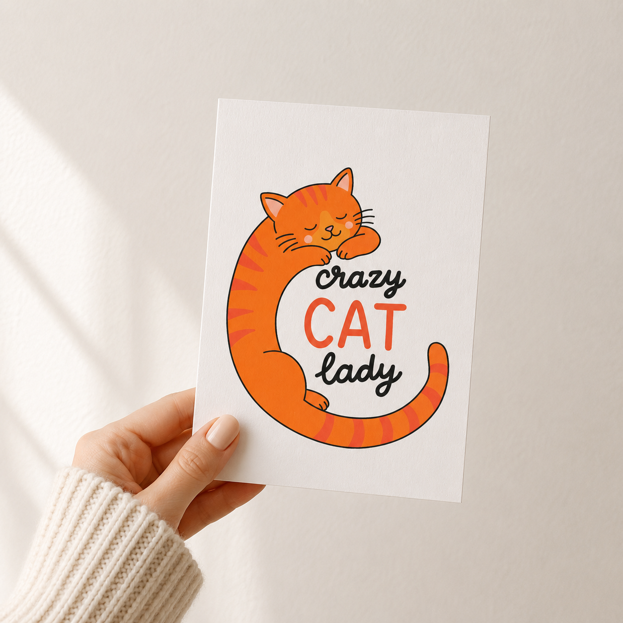 Crazy Cat Lady Greeting Card