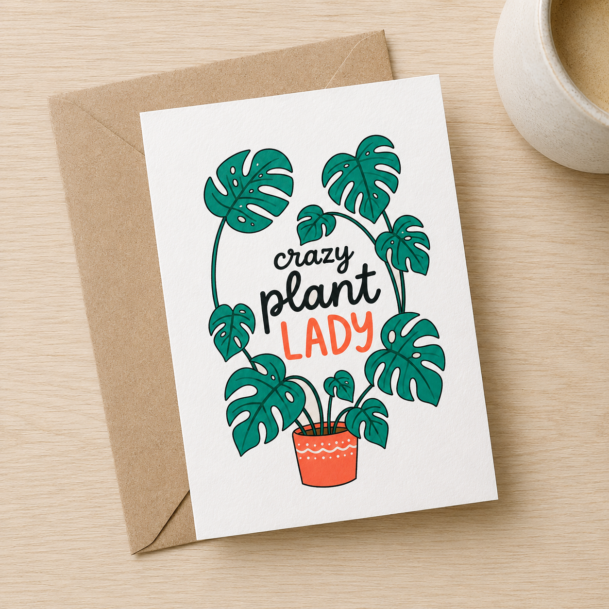 Crazy Plant Lady Greeting Card