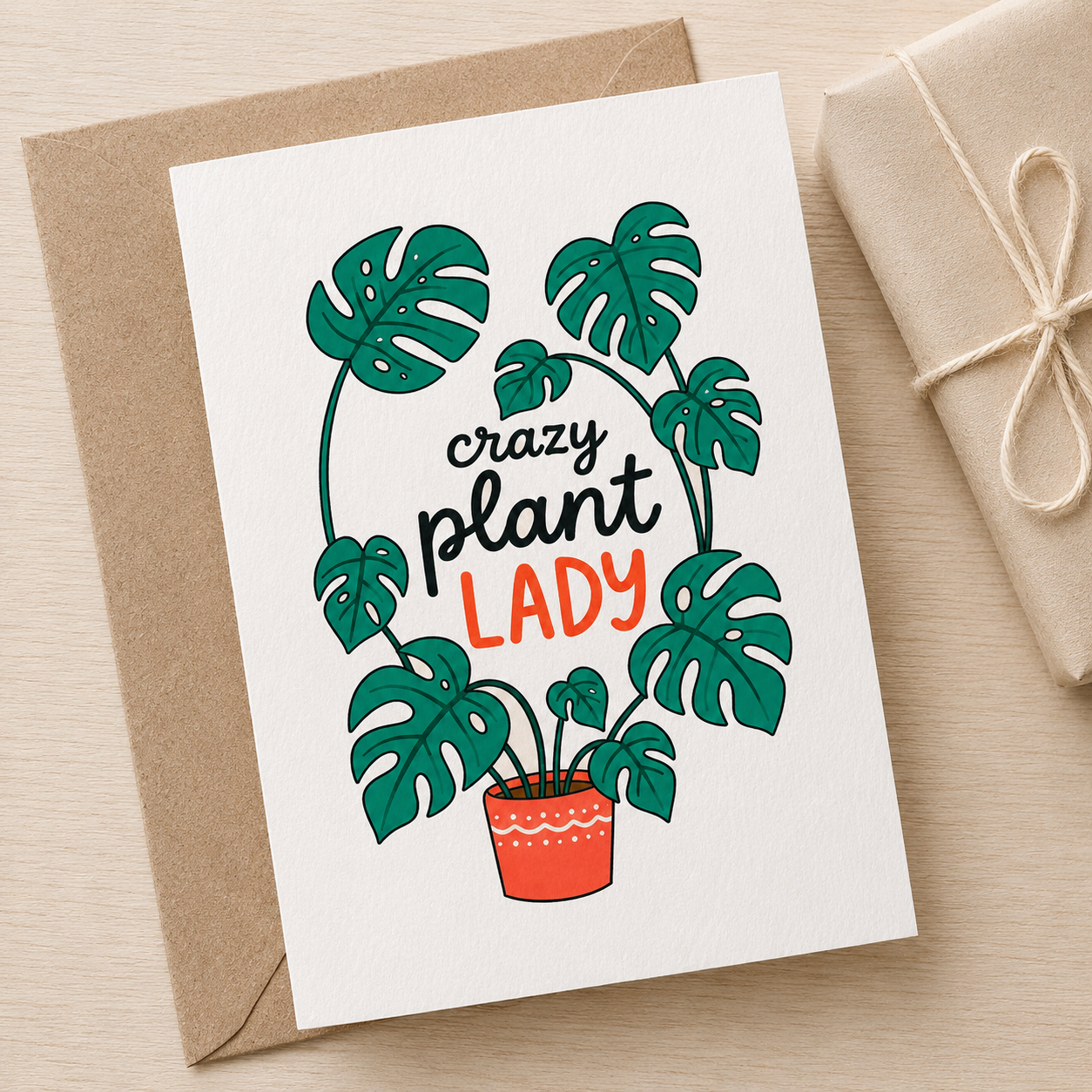 Crazy Plant Lady Greeting Card