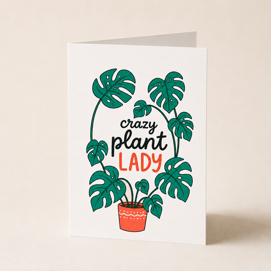 Crazy Plant Lady Greeting Card