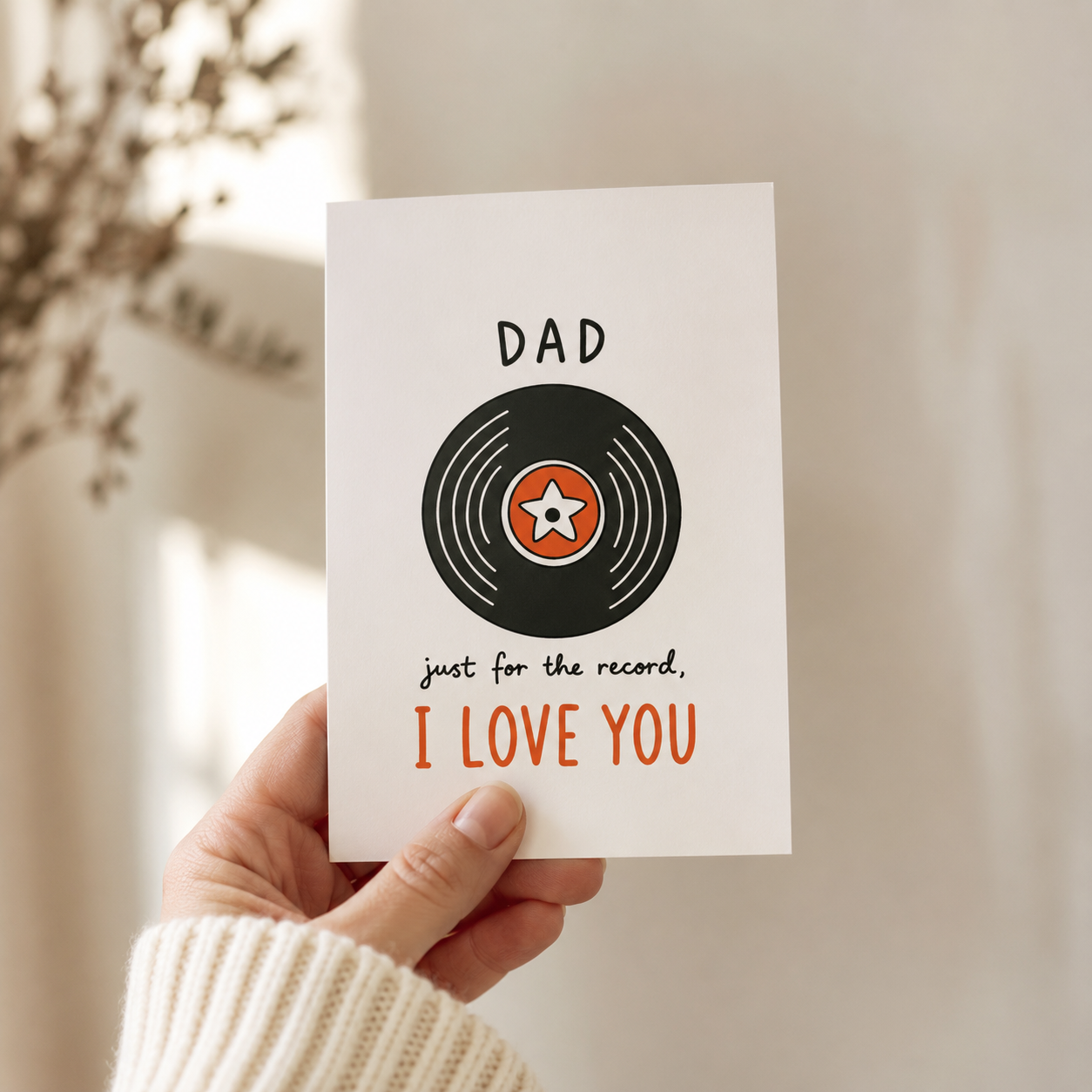 Just For The Record Dad Card