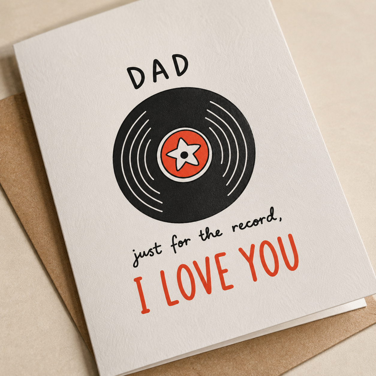 Just For The Record Dad Card