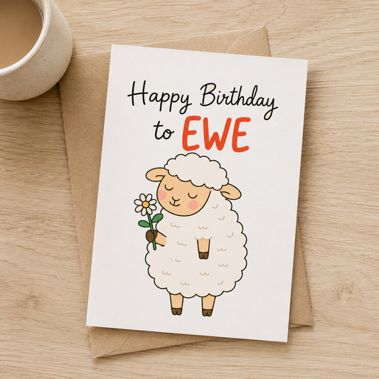 Happy Birthday to Ewe Greeting Card