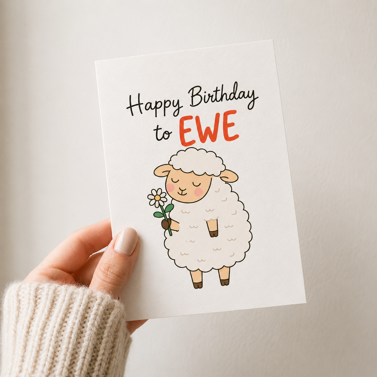 Happy Birthday to Ewe Greeting Card