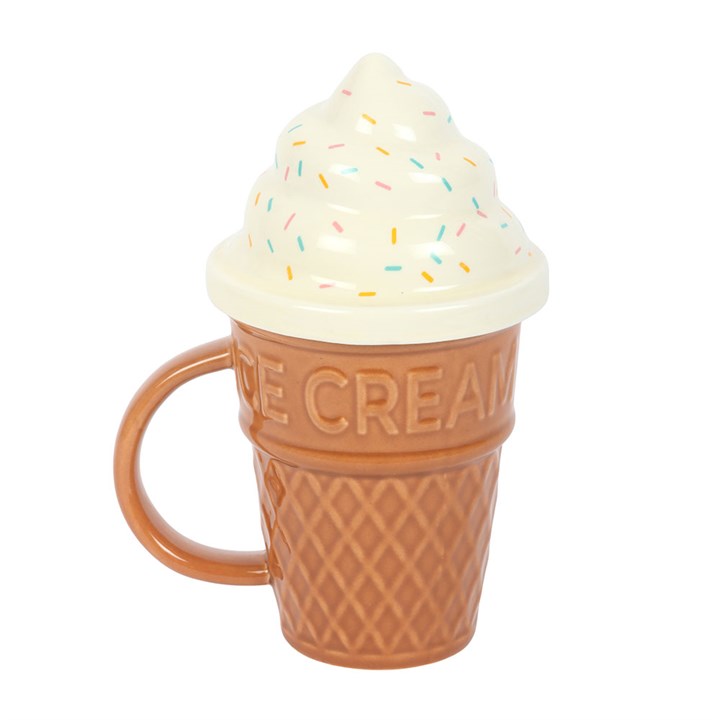Ice Cream Cone Mug with Lid