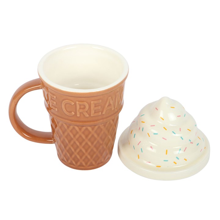 Ice Cream Cone Mug with Lid