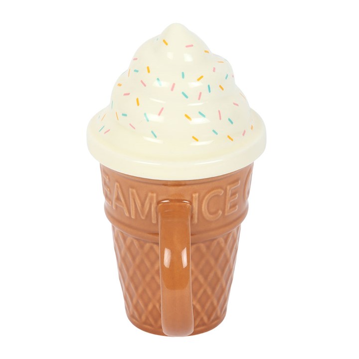 Ice Cream Cone Mug with Lid