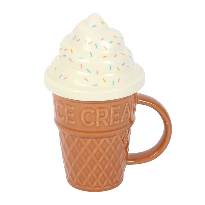 Ice Cream Cone Mug with Lid