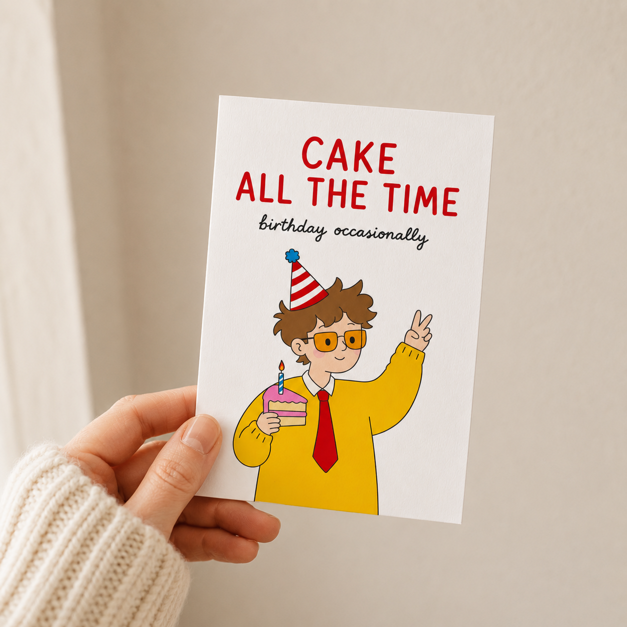 Cake All The Time Harry Styles Inspired Birthday Card
