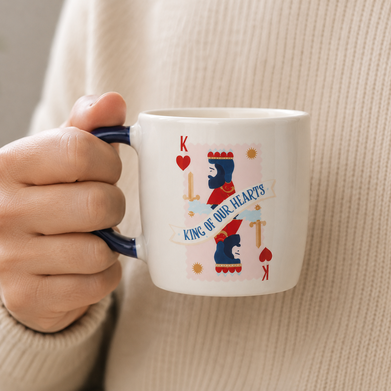 King of Our Hearts Mug & Playing Cards Gift Set