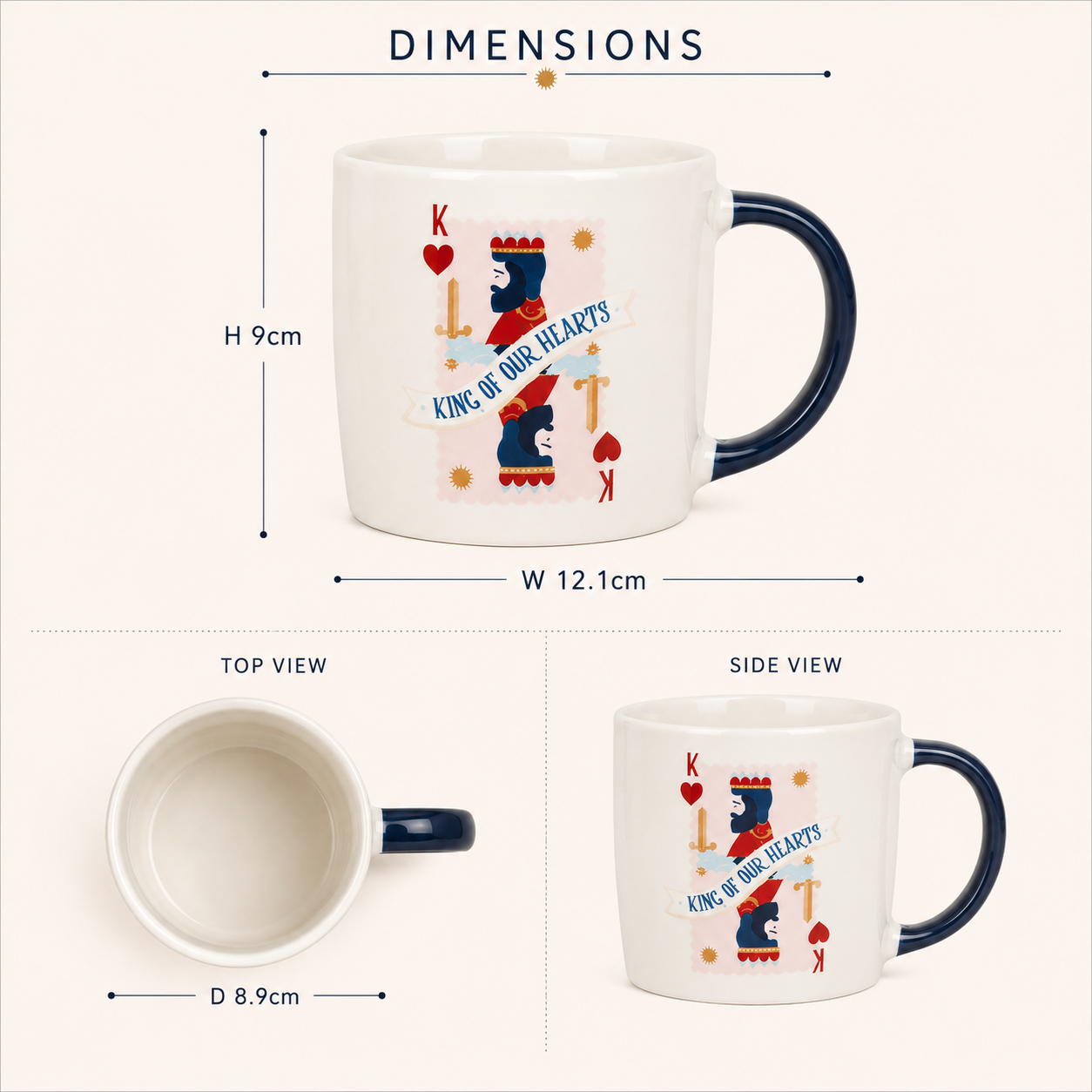 King of Our Hearts Mug & Playing Cards Gift Set