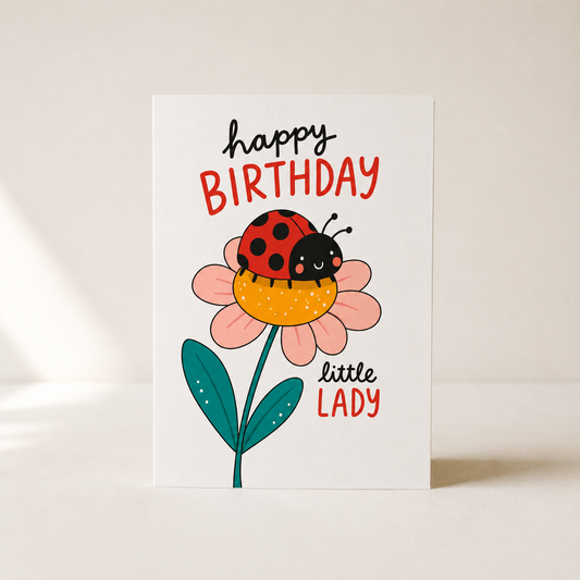 Happy Birthday Little Lady Greeting Card