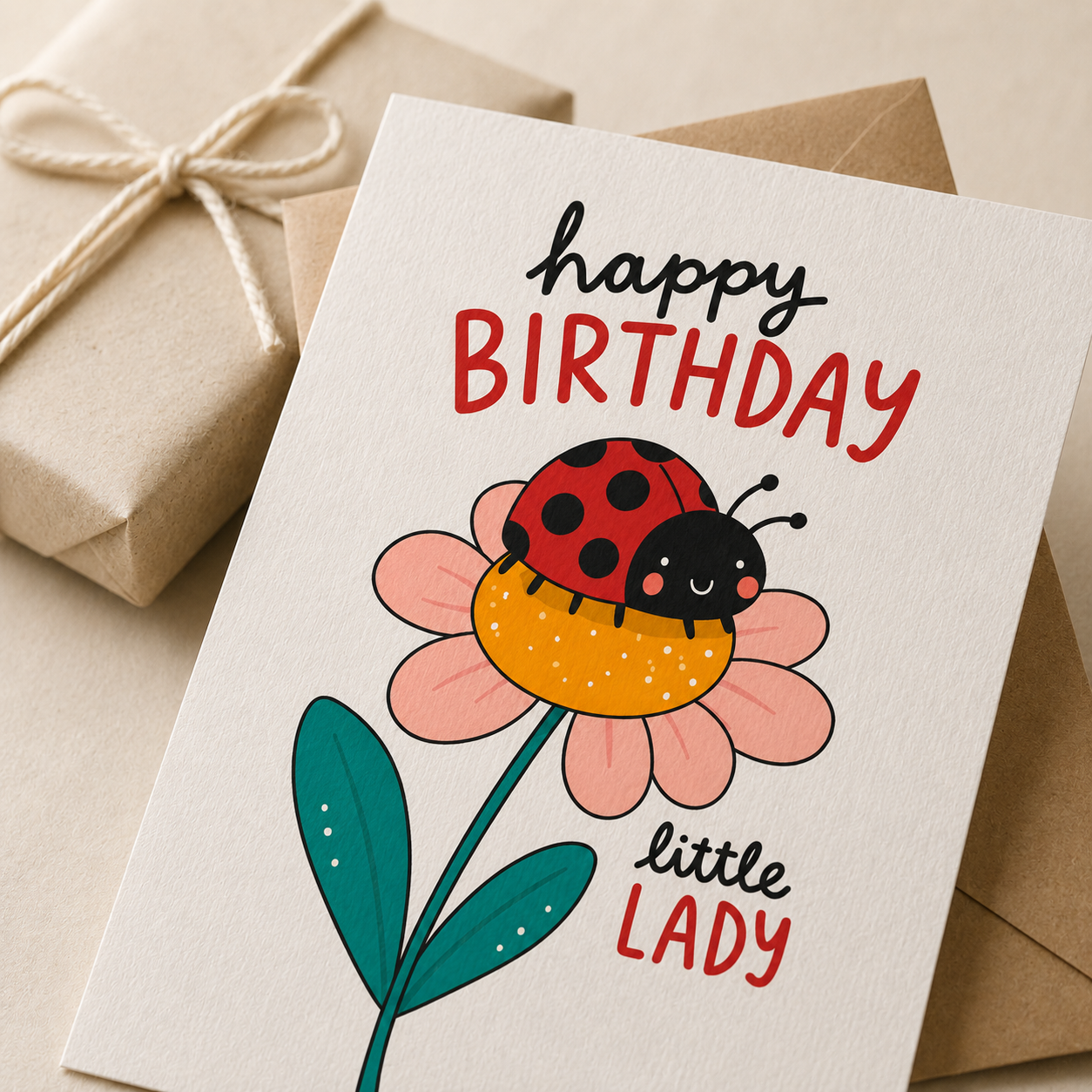 Happy Birthday Little Lady Greeting Card