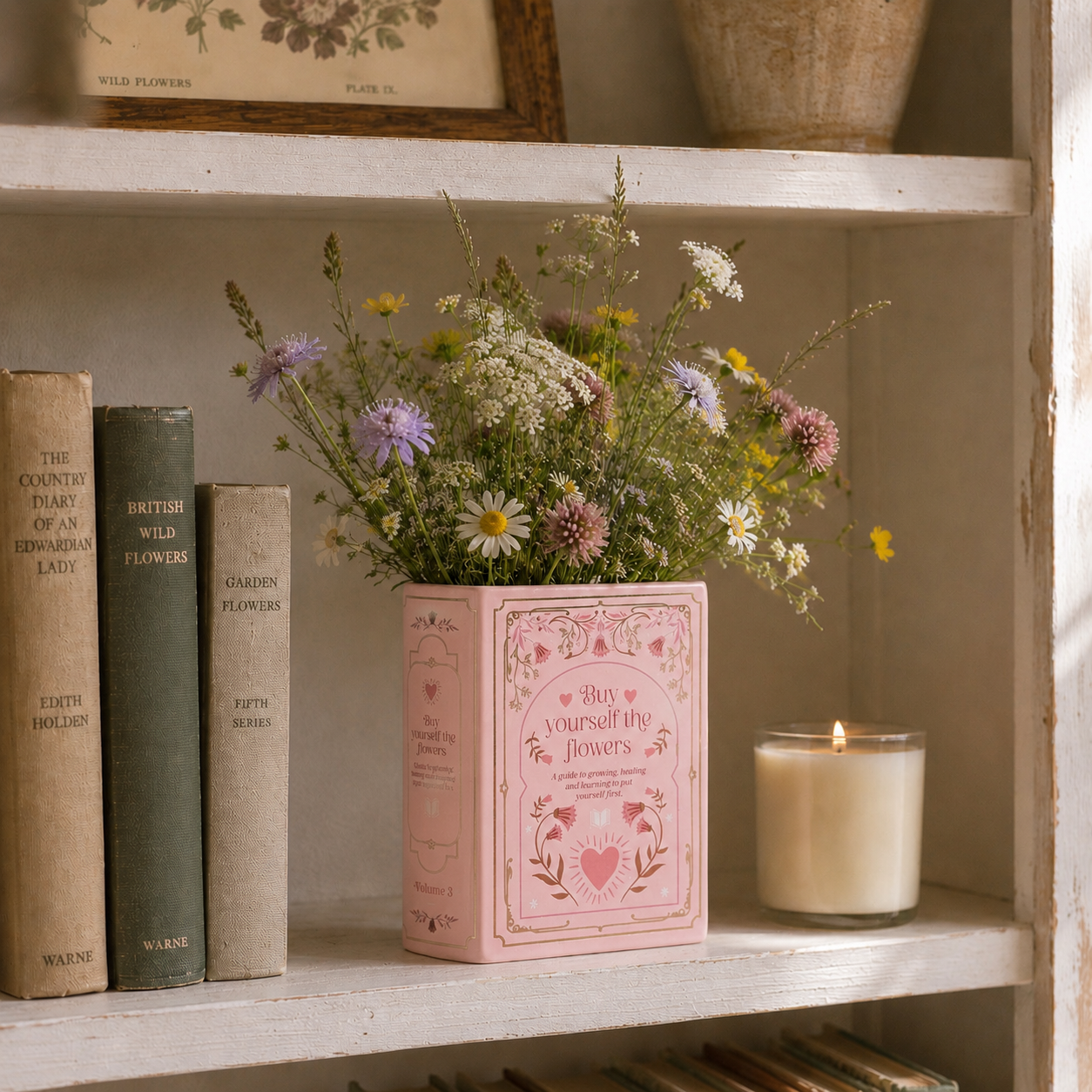 Buy Yourself the Flowers Book Vase