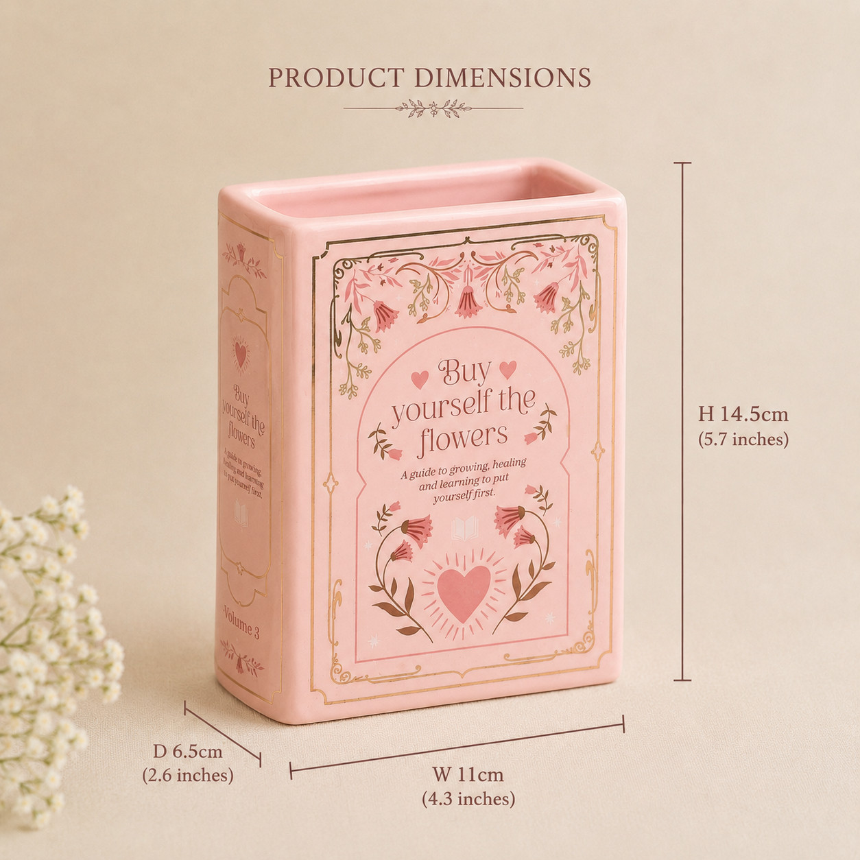 Buy Yourself the Flowers Book Vase