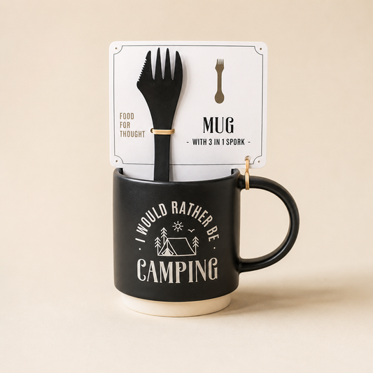 I’d Rather Be Camping Mug & Spork Gift Set