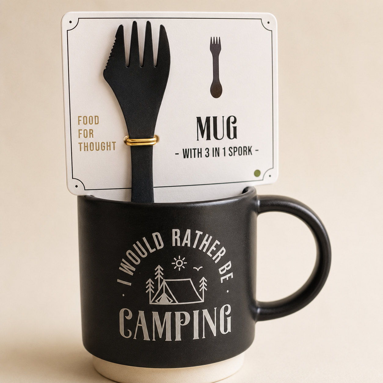 I’d Rather Be Camping Mug & Spork Gift Set