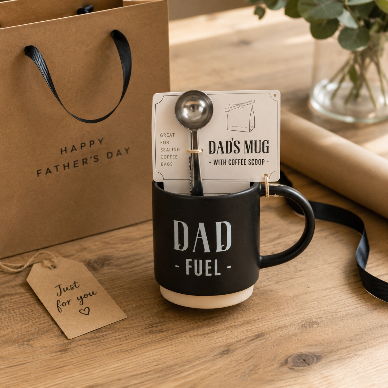 Dad Fuel Mug & Coffee Scoop Gift Set