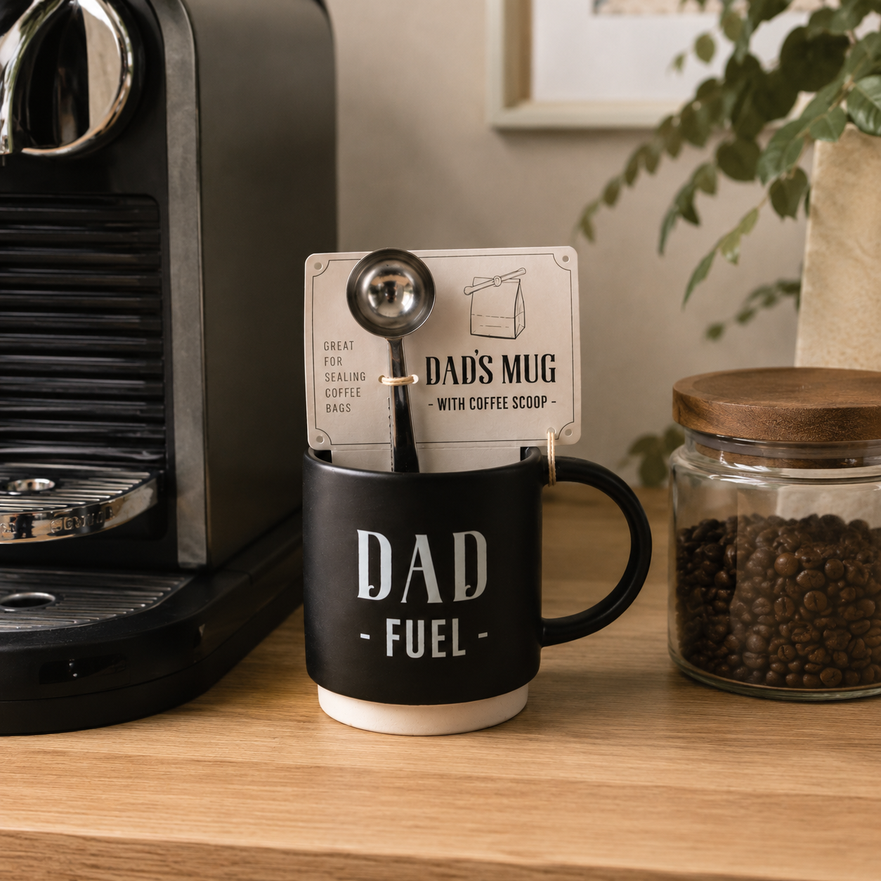 Dad Fuel Mug & Coffee Scoop Gift Set