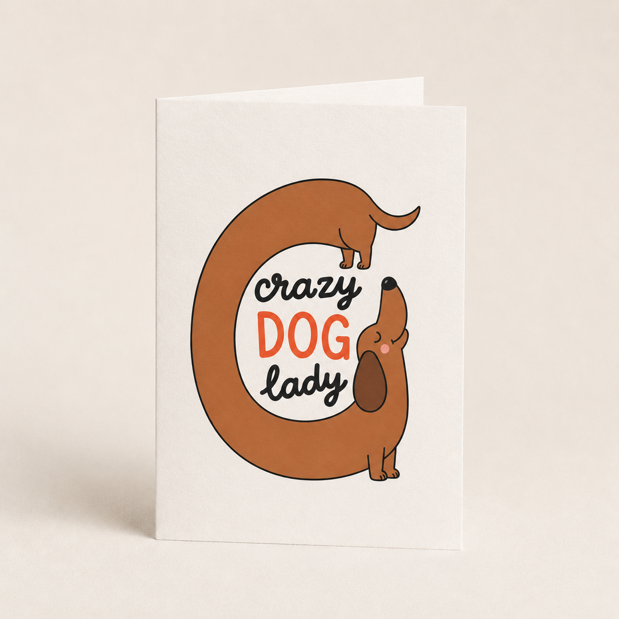 Crazy Dog Lady Greeting Card