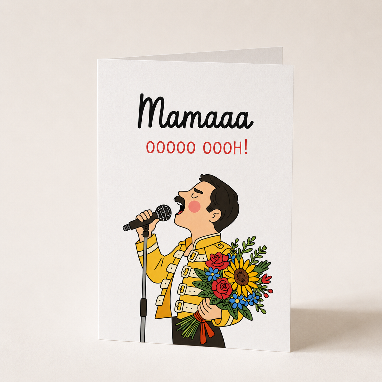 Freddie Mercury Inspired Mum Card