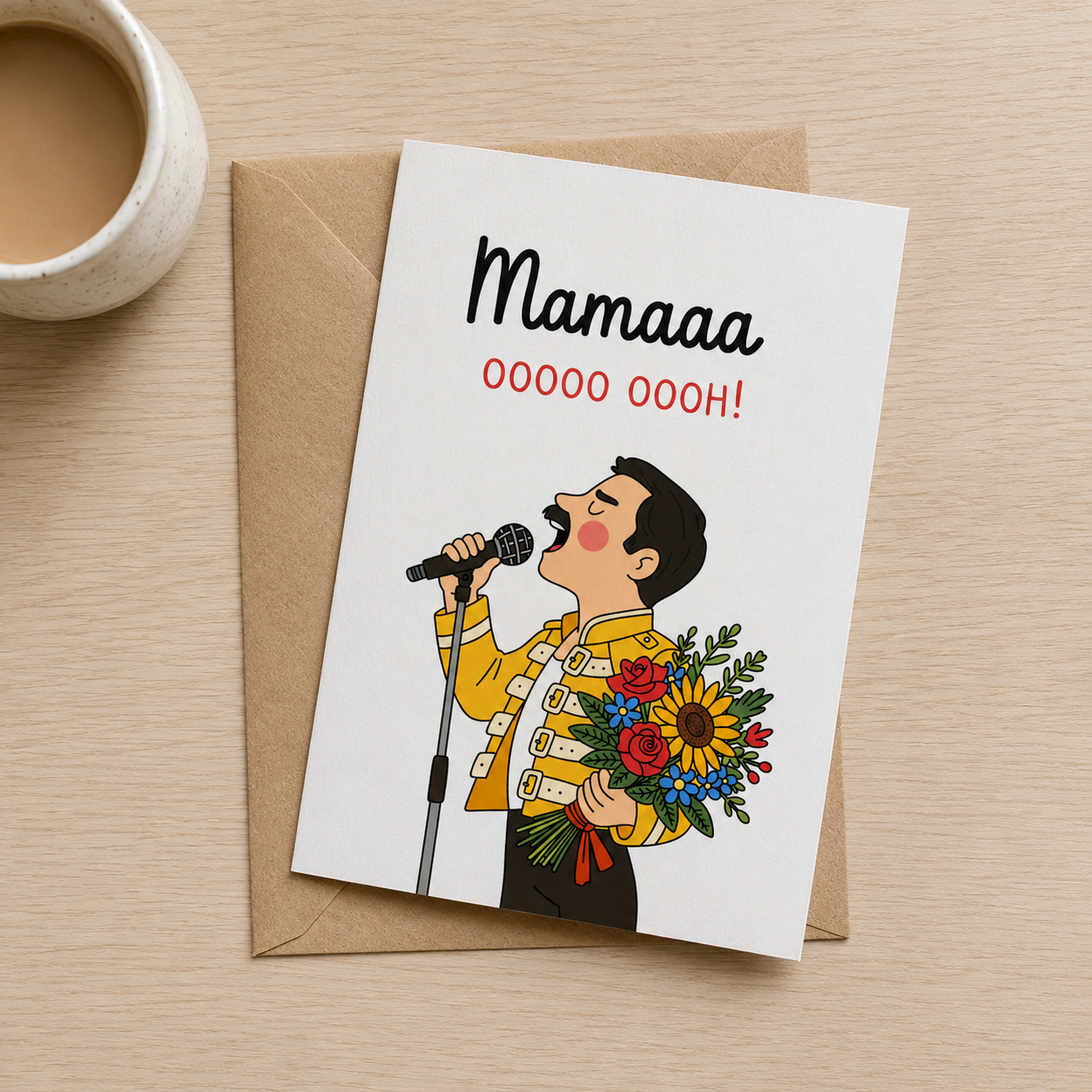 Freddie Mercury Inspired Mum Card