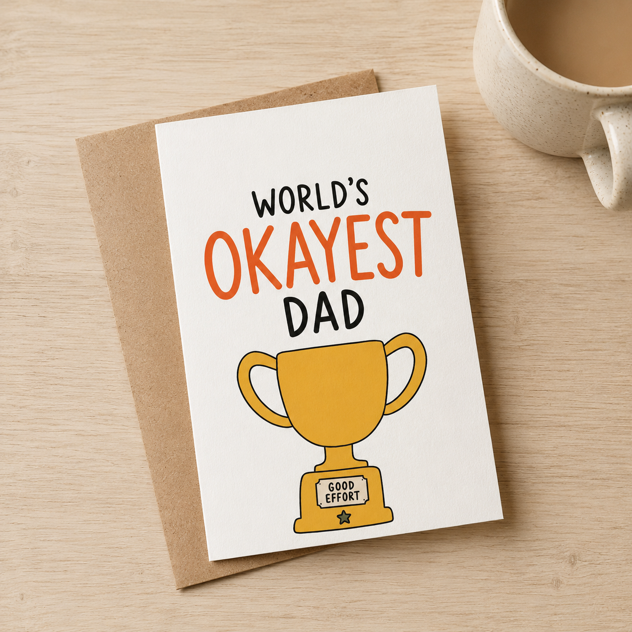 World’s Okayest Dad Funny Father’s Day Card
